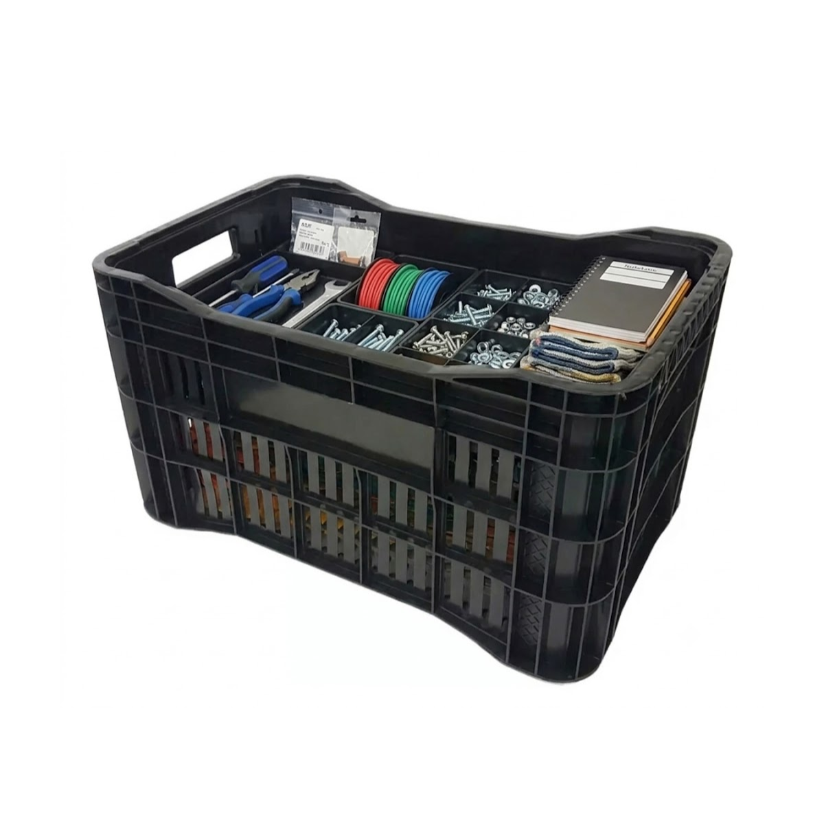 Kit 2 Caixas Plásticas 52L para Mercado, CEASA, Distribuidora, Hortifruti, Feirante e Uso Agrícola — Alta Resistência e Empilhável 4